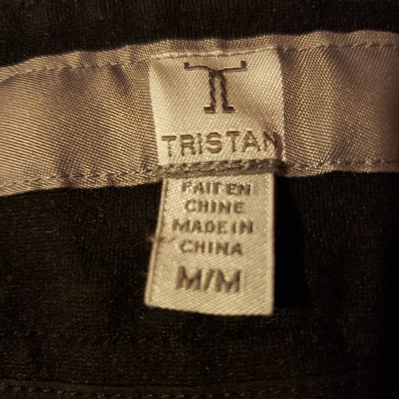 Tristan Women's Size M Blck High Waist Fitted Thigh Stretch Pants - Pre-Owned - Picture 2 of 7